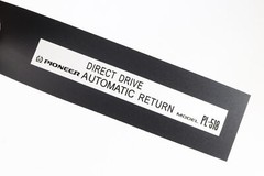 DIRECT DRIVE PIONEER AUTOMATIC RETURN MODEL PL-518 logo badge Sticker Decal