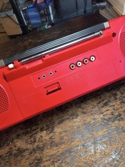 Sanyo MR-Q4 U4 Boombox Portable Stereo Cassette Player Radio 1983 TestedWorking!