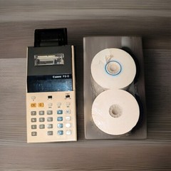 CANON P3-D PRINTER CALCULATOR WITH TWO PAPER ROLLS CANON P3D HANDHELD DESK