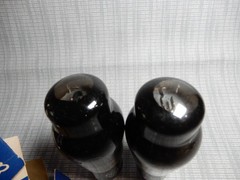 General Electric Used 6L6G Black Glass Vacuum Tubes (2) Amplitrex Tested 86% 90%