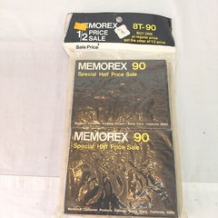Memorex 8T-90 8 Track Recording Cartridge 90 Minutes 2 Pack NOS Sealed Parts Onl