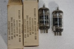 (2) RCA JRC 6189/12AU7WA /ECC82 1958 NOS NIB