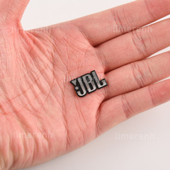 2pcs JBL Aluminum Silvery Logo Badge Replacement piece 23mm(0.90&Prime;)X 13mm(0.51&Prime;)