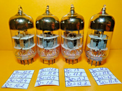 4 pcs NEW 6N23P /ECC88/6922/6DJ8 Reflector Tubes Matched Quad