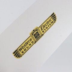 WESTERN ELECTRIC SOUND SYSTEM logo badge STICKER DECAL waterproof PVC 111mmX24mm