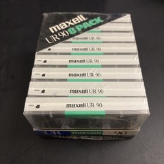 VTG 1980&rsquo;s Maxell Japan UR 90 Blank NOS Sealed Unused Cassette Tapes 8 PACK