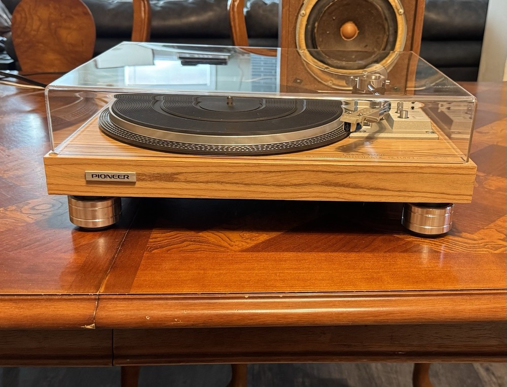 Pioneer PL-518 DD Auto Return Turntable Fully Serviced With New Veneer/Lid/Feet