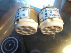 BRIMAR 6N7GT/G ECC31 GREY GLASS OLD STOCK TESTED BRITISH VINTAGE VALVES TUBES
