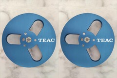 One Pair silvery TAPE REEL TEAC 7&Prime; inch Light Metal Aluminum Take Up Reel