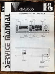 Kenwood KX-42 KX-42B Cassette Service Manual *Original*