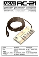 High res scans of Akai RC-21 remote control owner&rsquo;s manual for GX reel-to decks