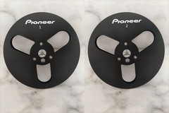 One Pair Pioneer silvery 7 » Tape Reel Light Metal Aluminum Take Up Reel