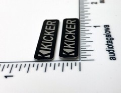 Kicker Speaker Badge Pair Logo Emblem Custom Made Aluminum