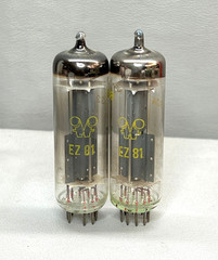 Matched Pair EZ81 = 6CA4 RFT Vintage Vacuum Rectifier Radio Tubes Test 100%
