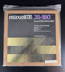 NOS Maxell UD 35-180 10.5&Prime; Metal Reel to Reel Tape 3600 Ft w/Box & Inserts