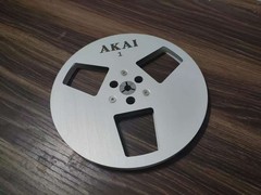 One silvery TAPE REEL Akai 7&Prime; inch Light Metal Aluminum Take Up Reel