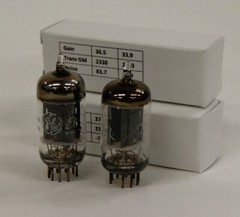 GE 5965 / 12AT7 MATCHED PAIR TUBES/1960&rsquo;s, MaxiPreamp II Tested, SM1376