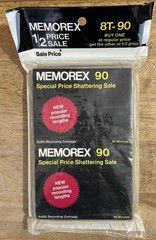 Vintage Memorex 8T-90 8 Track Cartridge Recording Tapes 90 Minutes Sealed 2 Pack