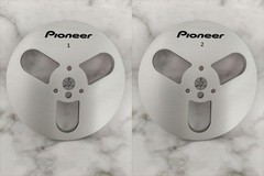 One Pair Pioneer silvery 7 » Tape Reel Light Metal Aluminum Take Up Reel