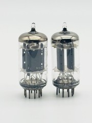 x2 Vintage PAIR Telefunken 12AU7 ECC82 Preamp Vacuum Tubes Diamond Bottom J6