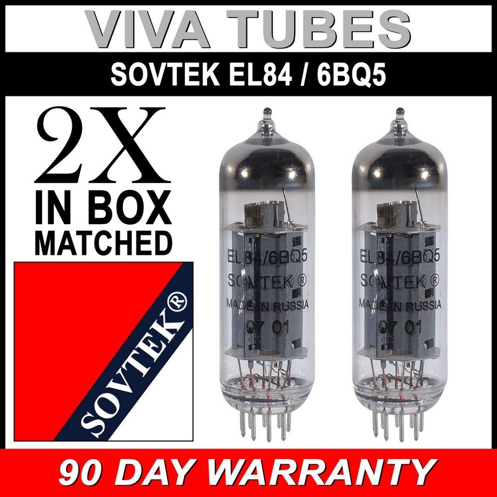 Brand New Plate Current Matched Pair (2) Sovtek EL84 6BQ5 Vacuum Tubes