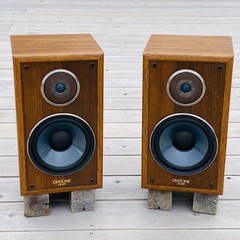 Diatone DS-500 2-Way Bookshelf Speakers Pair Wood Finished Tested Audio Stereo