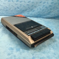 Vintage GE Cassette Tape Recorder w/Box Model 3-50156D No Power Supply-Untested