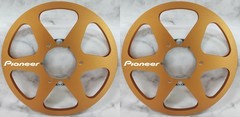 One Pair 10.5 » Silver Pioneer Tape Reel Aluminum For Reel To Reel Tape Recorder