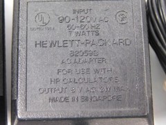 Hewlett-Packard HP 82059B AC Adapter for use with HP Calculators fits 41C series