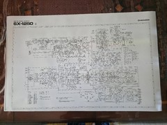 Pioneer SX- 1250 AM/FM Receiver Schematics- Large Print 24&Prime;x36&Prime;