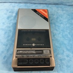 Vintage GE Cassette Tape Recorder w/Box Model 3-50156D No Power Supply-Untested