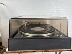 Vintage Garrard Synchro Lab SL95 Turntable Record Player Black Dust Cover