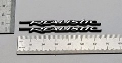 Realistic Speaker Badge Logo Emblem Custom Made Silver Pair