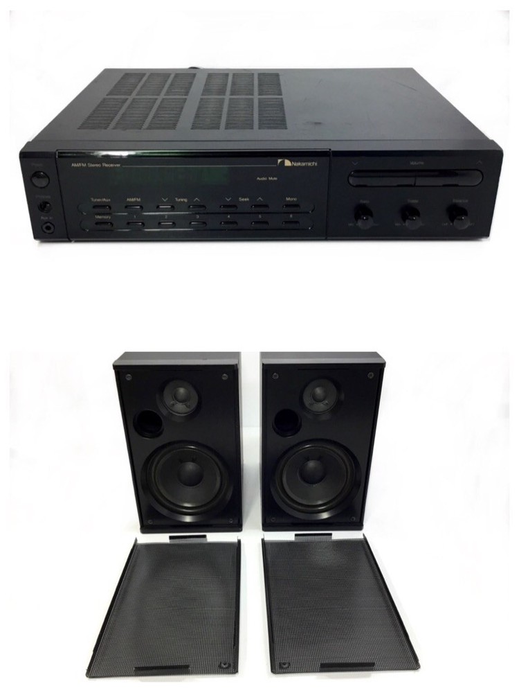 Nakamichi R-1 AM/FM Stereo Receiver Mini System Compact W/ Speakers Sounds Great