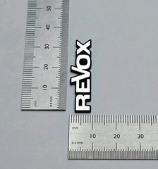 Revox Tape To Tape & Equipment Badge Logo Premium Silver With 3M Adhesive