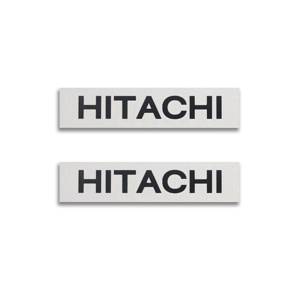 Hitachi Logo Badge Custom Made Aluminum Free 57mm(2.24&Prime;)X12.5mm(0.49&Prime;)