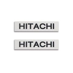 Hitachi Logo Badge Custom Made Aluminum Free 57mm(2.24&Prime;)X12.5mm(0.49&Prime;)