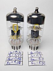 2 pcs USED Ecc83 /12AX7/ RFT Tubes Matched Pair