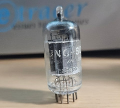 12AX7 TUNG SOL 17MM GREY PLATE VINTAGE AUDIO TUBE (1958) *eTRACER* #12C38