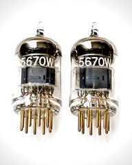 NOS HYTRON 5670W Gold Pin Matched Pair 2C51 / 396A Excellent WE396A Tested TV-7