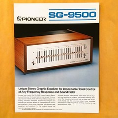 Original Pioneer SG-9500 Graphic Equalizer Brochure – NOS and Uncirculated