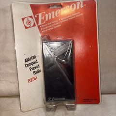 Emerson AM/FM Compact Pocket Radio P3761 Vintage
