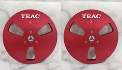 One Pair silvery TAPE REEL TEAC 7&Prime; inch Light Metal Aluminum Take Up Reel