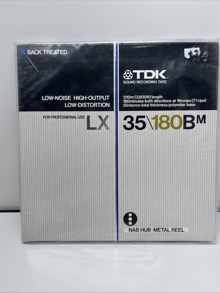 Rare Vintage TDK LX 35/180BM Reel to Reel Tape 10.5&Prime; Metal Reel NEW Read Descri