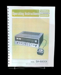 Panasonic SA-6800X Radio User Manual Instructions COLOR COPY Spiral Bound Reprin
