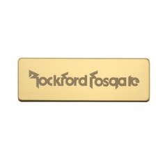 Rockford Fosgate stainless steel customize Logo 60mm(2.36&Prime;)X20mm(0.78&Prime;) Gold