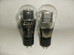LOT OF 2 – 47 – TUNG-SOL , BRUNSWICK ENGRAVED GLOBE RADIO TUBES / TV-7 D/U