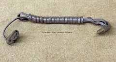 NOS NEW Vintage TV / Radio Cheater Cord Extension, Polarized, BULK, Brown, 6 Ft.