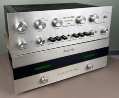SAE MARK FOUR B AMPLIFIER WITH MARK ONE PREAMPLIFIER STEREO SYSTEM NICE