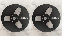 One pair silvery TAPE REEL Sony 7&Prime; inch Light Metal Aluminum Take Up Reel